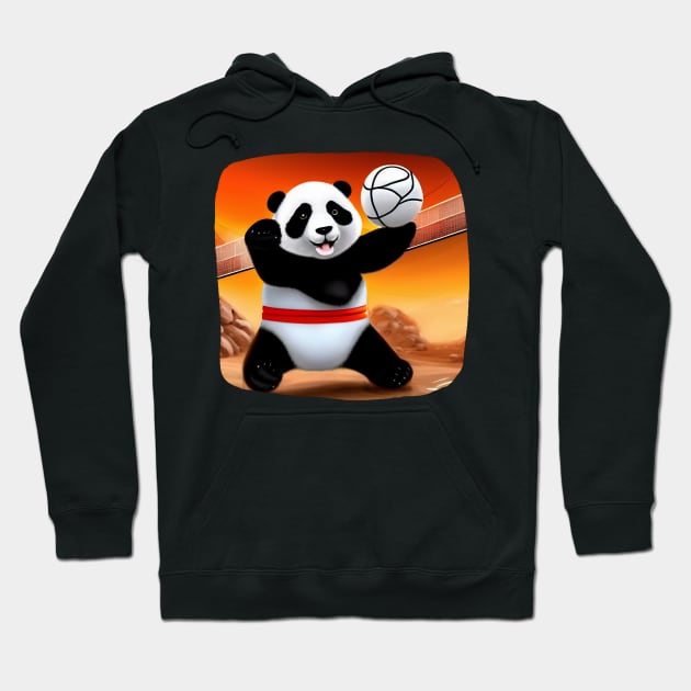 Cute panda Play Ball - Adorable Panda - Kawaii Panda Hoodie by Suga Collection